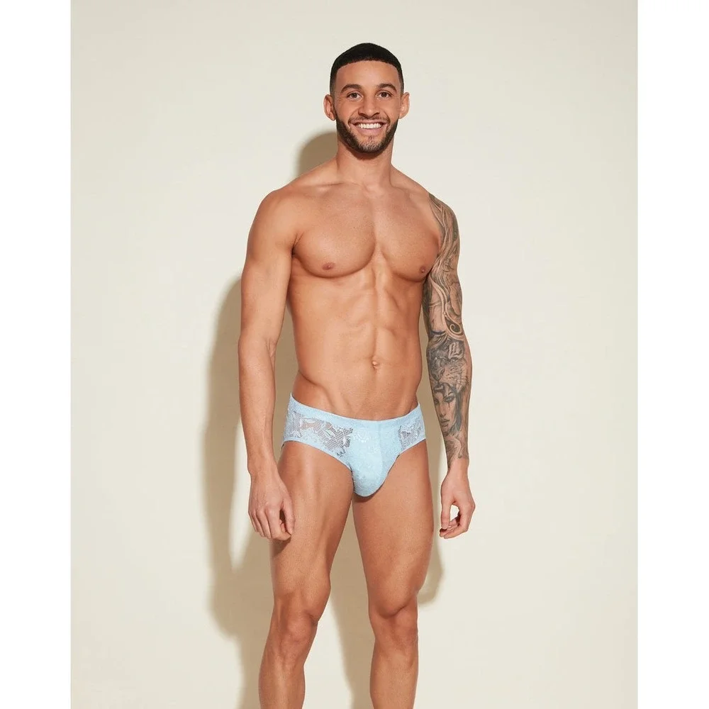Cosabella Never Say Never Comfort Micro Lace Brief Aasmani Blue New size L